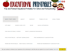 Tablet Screenshot of educationalprintables.com